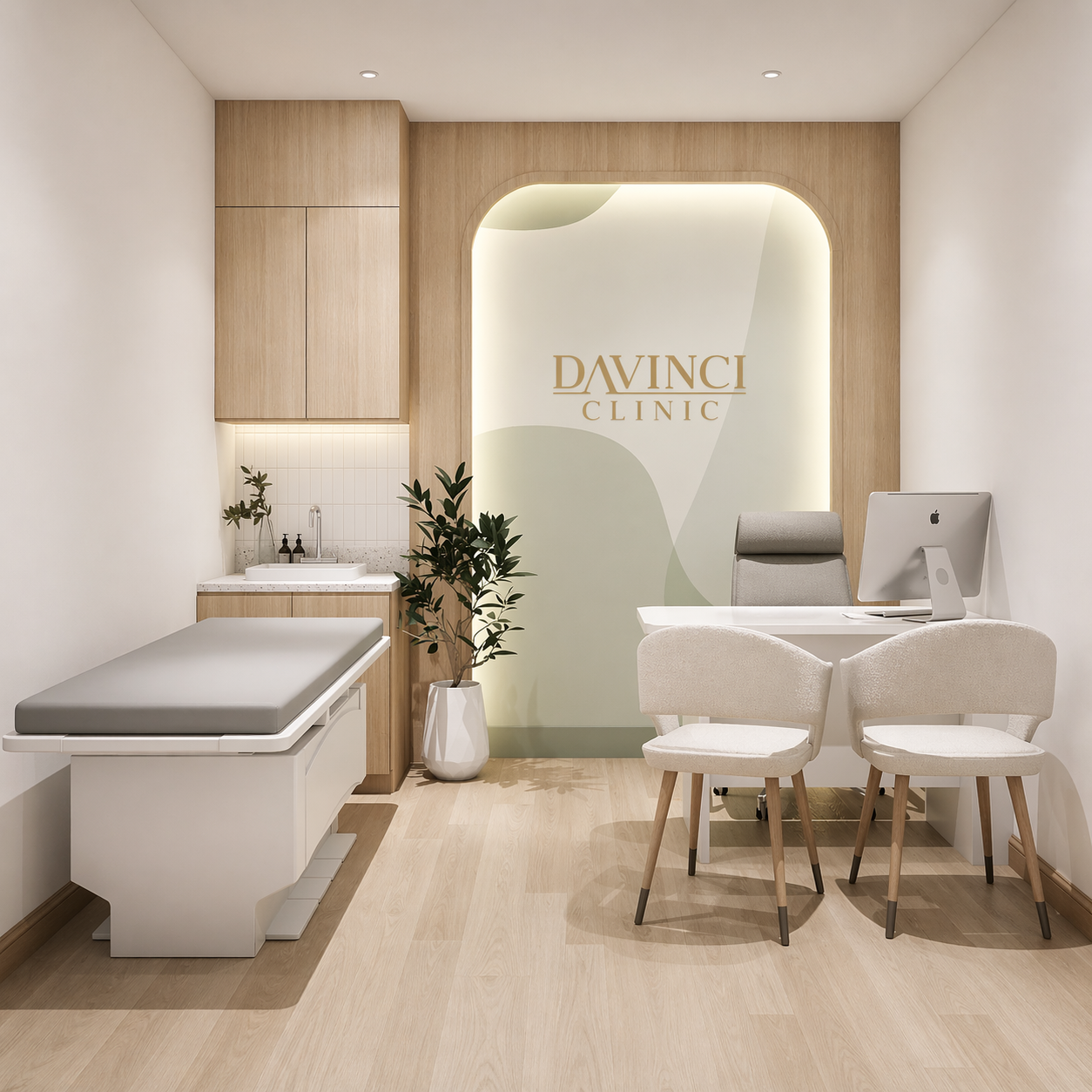 Premium clinic interior and elegant treatment environment